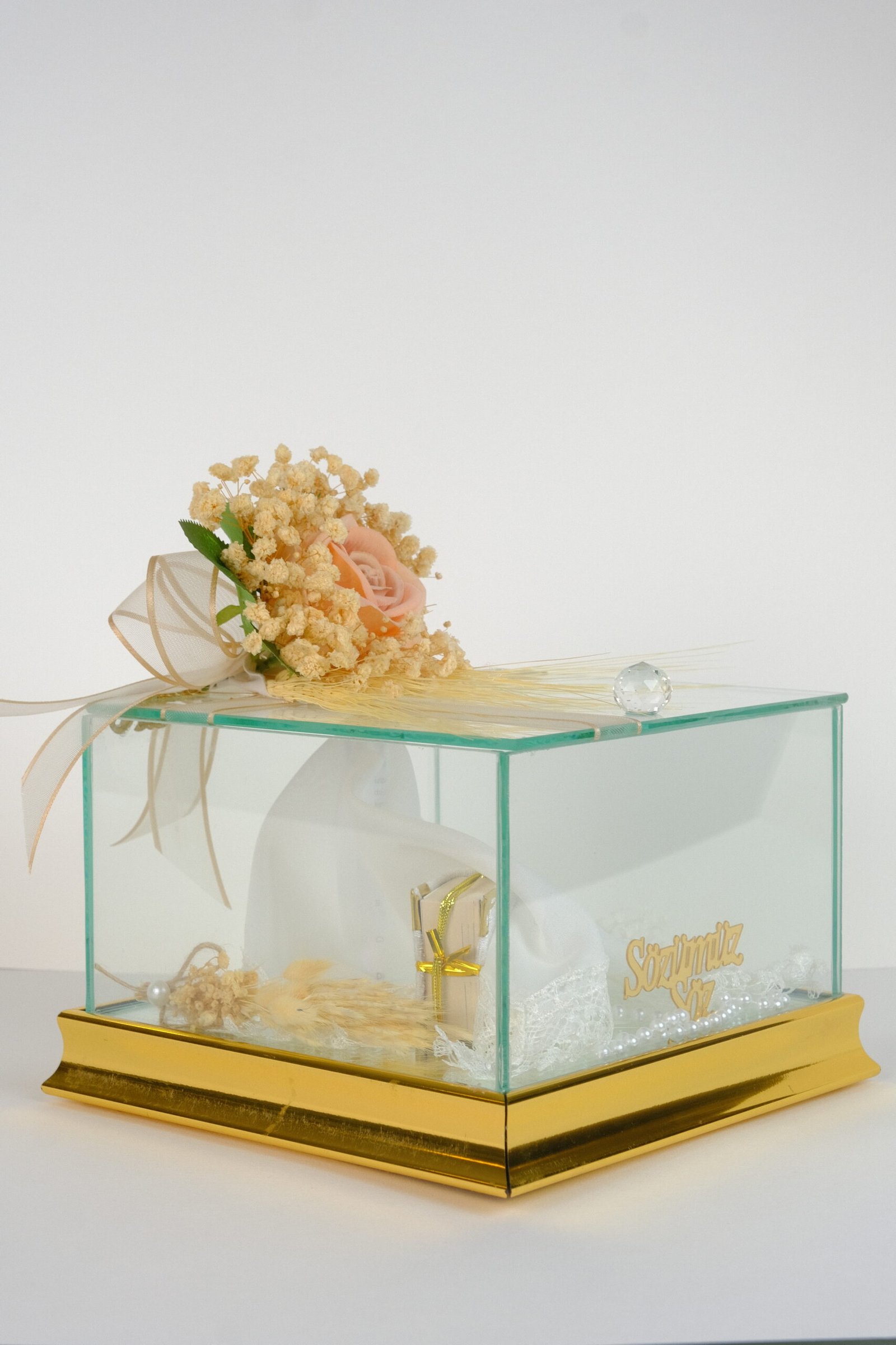 Söz Kutusu Sözümüz Söz Cam Fanus Hazır Söz Dekoru (006) - Görsel 2