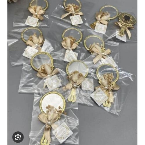 Söz nişan kına süsü metal ayna 12'li hediyelik dağıtmalık