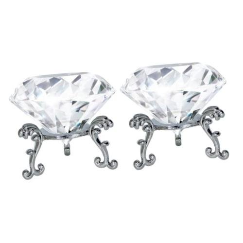 Yüzük yükseltici kristal detaylı gümüş ayaklı nişan sunum