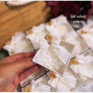 Söz nişan kına süsü lotus çiçeği mum dağıtmalık hediyelik
