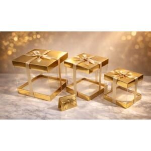 Lüks pleksi kutu büyük boy şeffaf nişan