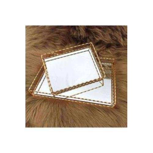 Lüks tepsi burgulu küçük boy aynalı sunum tepsisi