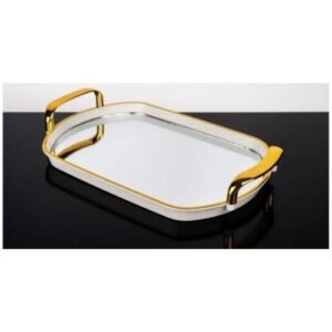 Zeyve Aynalı Nişan Tepsisi Küçük Boy Gold