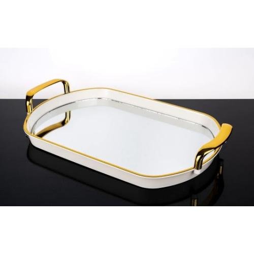 Zeyve lüks aynalı tepsi extra büyük nişan sunum