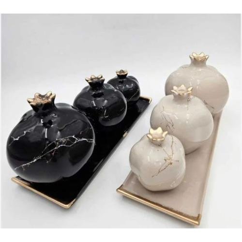 LÜX SERAMİK SET 3 LÜ NAR