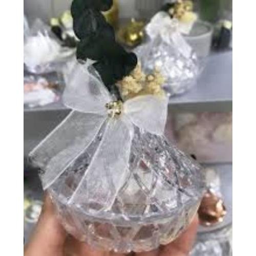 Söz nişan kına süsü pleksi kutulu mum 9 lu hediyelik set