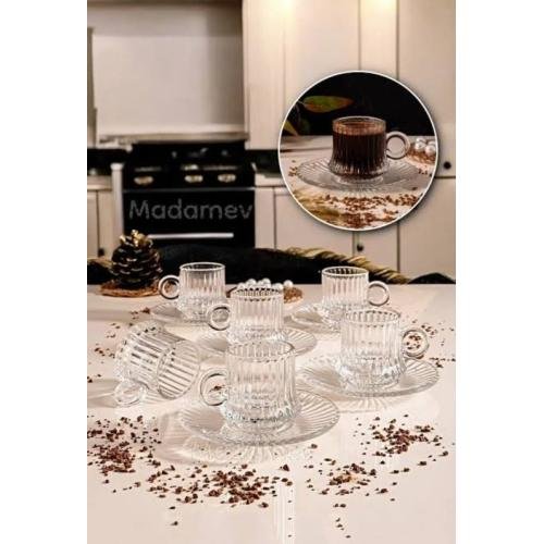 FİNCAN TAKIMI CAM 6LI