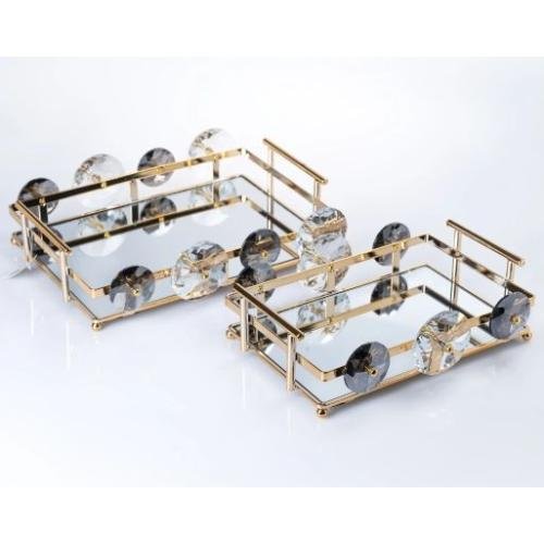 Lüks tepsi büyük taşlı büyük zeyve aynalı nişan