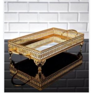 Lüks tepsi eskitme model büyük boy aynalı nişan söz tepsisi