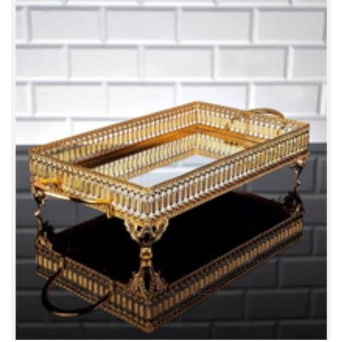 Lüks tepsi eskitme model büyük boy aynalı nişan söz tepsisi