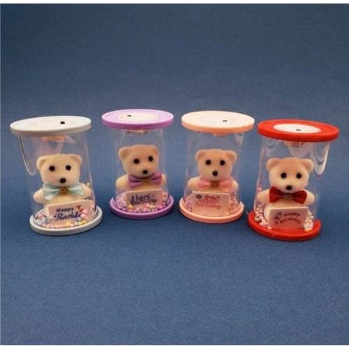 MİNİ CAM FANUS İÇİNDE AYICIK IŞIKLI