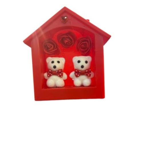 AYICIK GÜLLÜ EV IŞIKLI MÜZİKLİ BİBLO