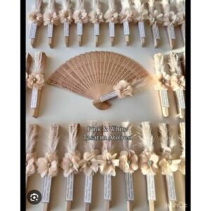 Söz nişan kına süsü ahşap yelpaze süslü hediyelik