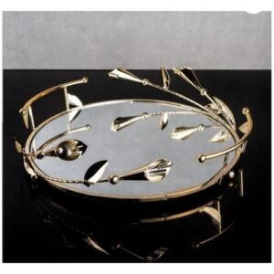 Lüks tepsi yuvarlak gala model zeyve aynalı nişan