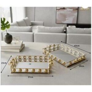 Lüks tepsi boncuk model zeyve aynalı nişan