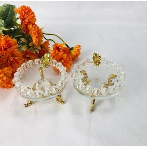 Yüzük yükseltici taşlı kuşlu pırıltılı nişan sunum aksesuarı