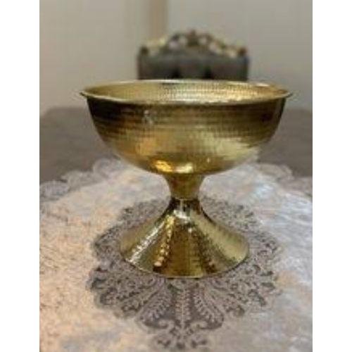 Darbeli vazo geniş şeffaf dokulu nişan sunum dekoru