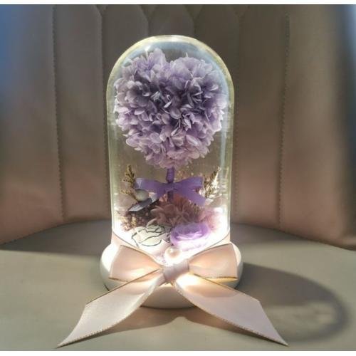 CAM FANUS İÇINDE ÇİÇEK LEDLİ KOD:YG-95