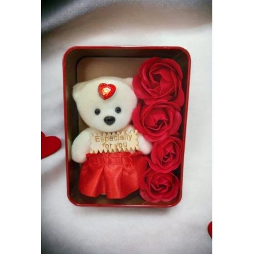 METAL KUTU O LOVE YOU AYICIK GÜL KOD:EREN-08