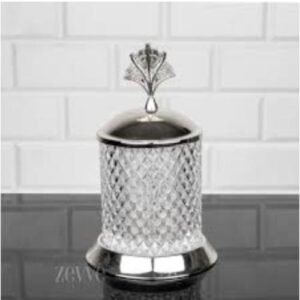 Zeyve lüks sunumluk kavanoz elmas camlı nişan şekerlik