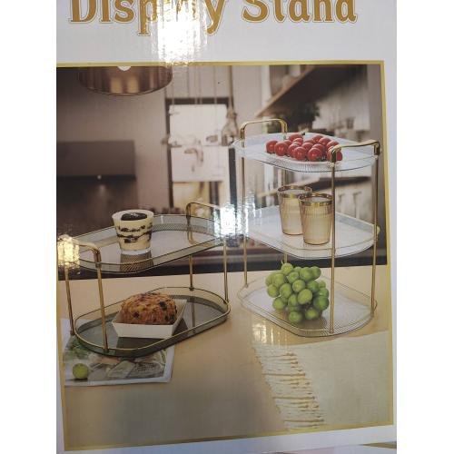 Zeyve cam tepsi ikili sunumluk aynalı nişan söz tepsisi